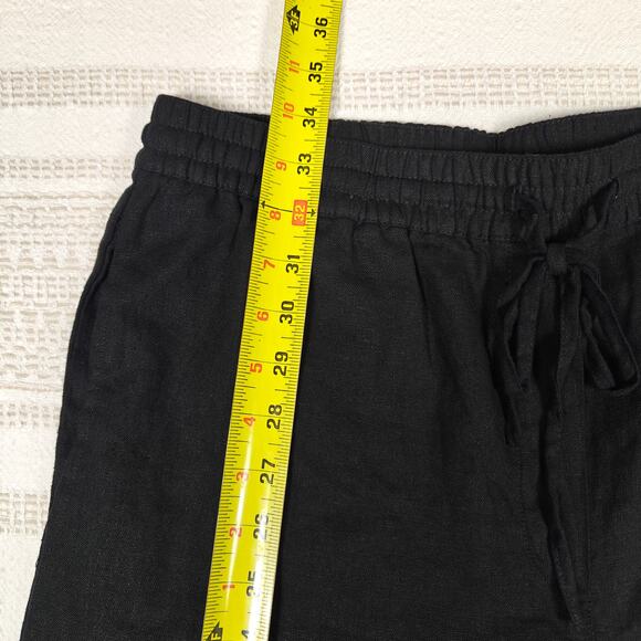 DKNY Pure Black Wide Leg Capri Pants with Pockets Size M - Picture 4 of 9